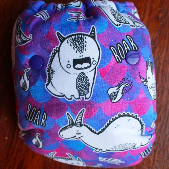 Sassybumz monster roar ai2 diaper - Picture 2 of 3